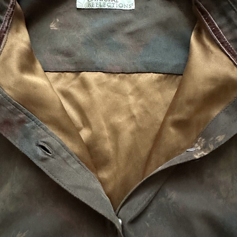 Natural ReflectionsTop Women’s Xl Button Up Long Sleeve Bittersweet Brown Nature - Picture 4 of 7